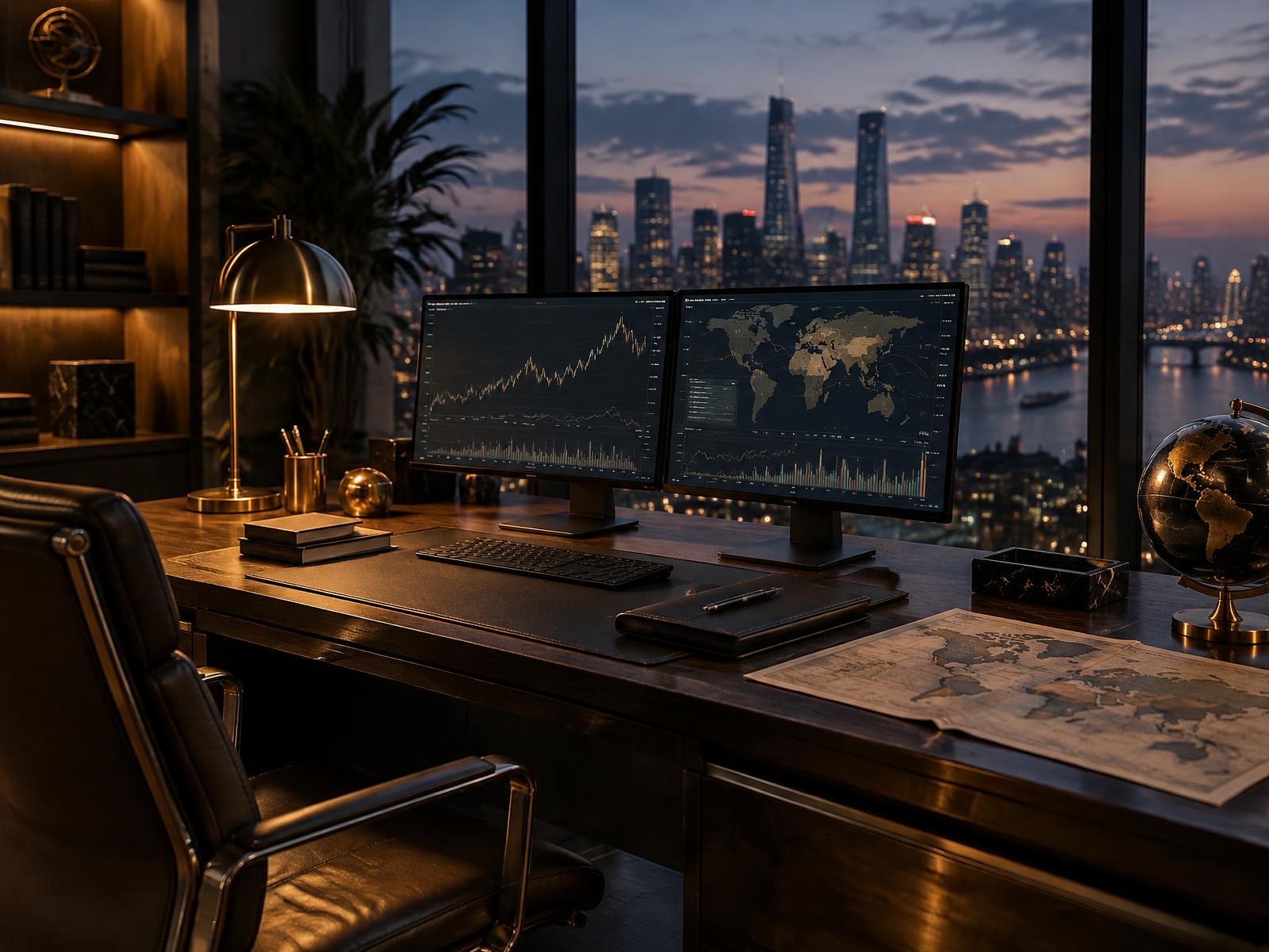 Global Currency Solutions office at dusk